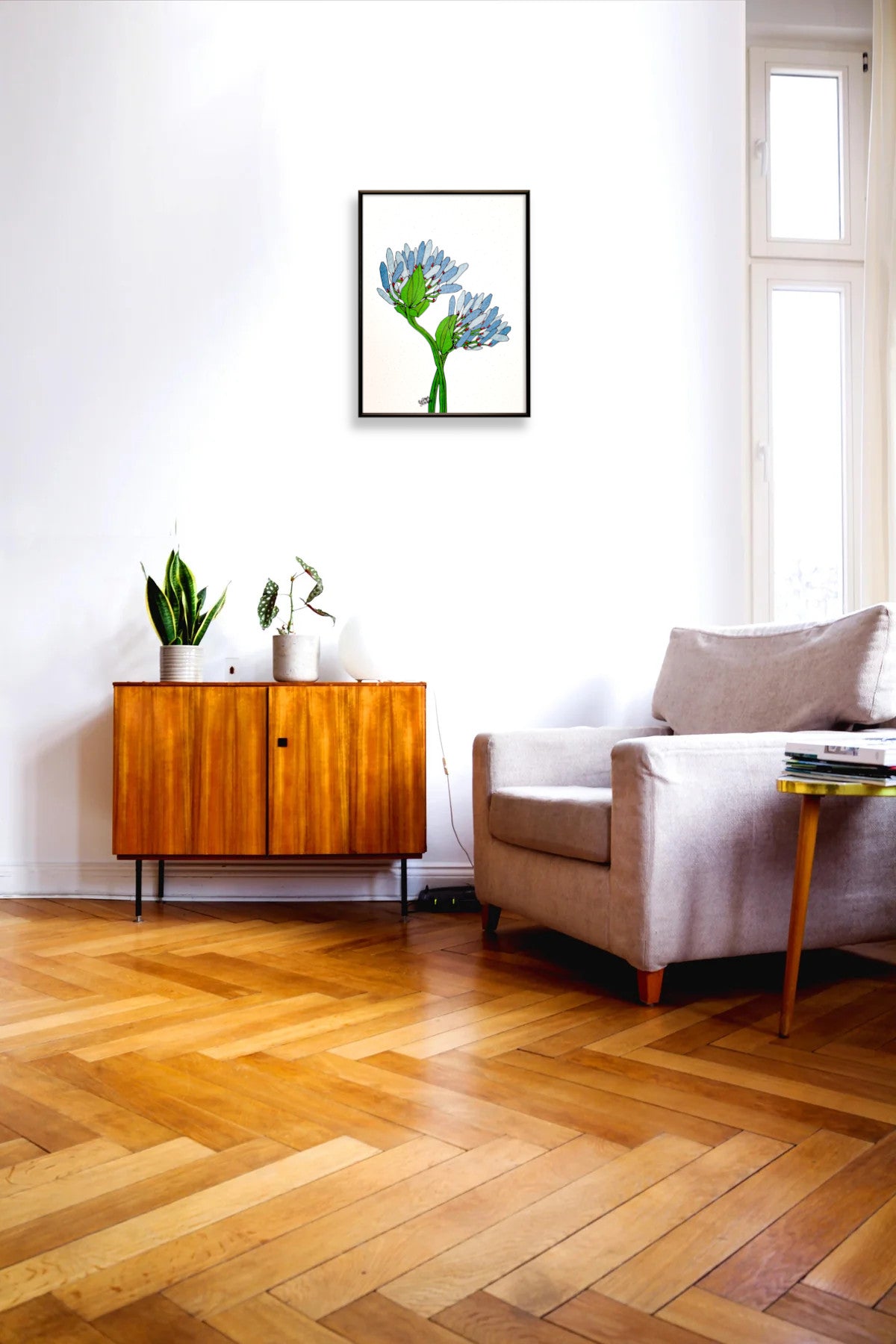 Fog blue flower No.175